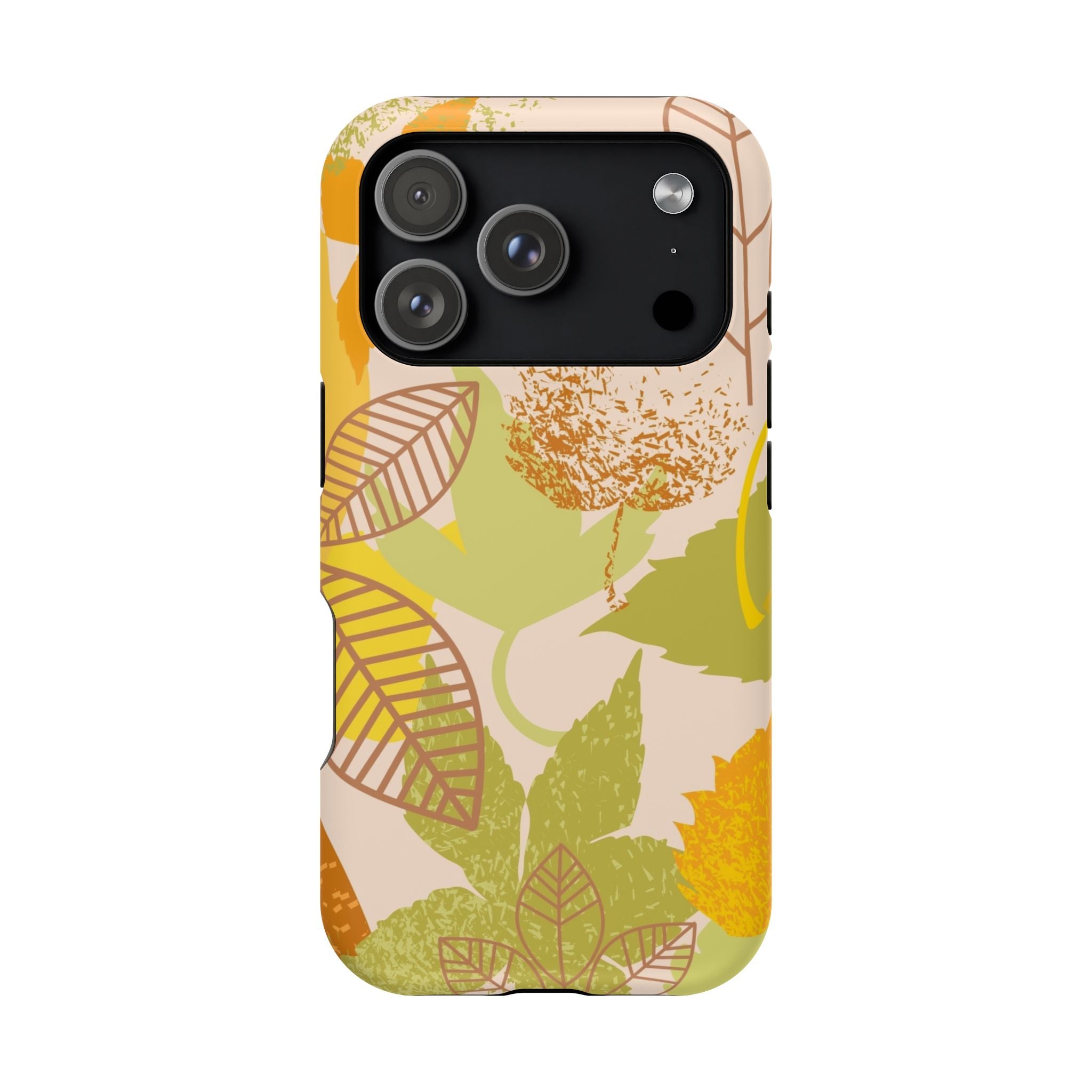 Chic Leaf Print Phone Case