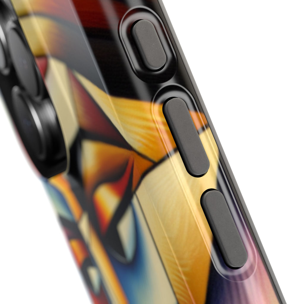 Abstract Cubist Face Phone Case — Impact‑Resistant Artistic iPhone Cover