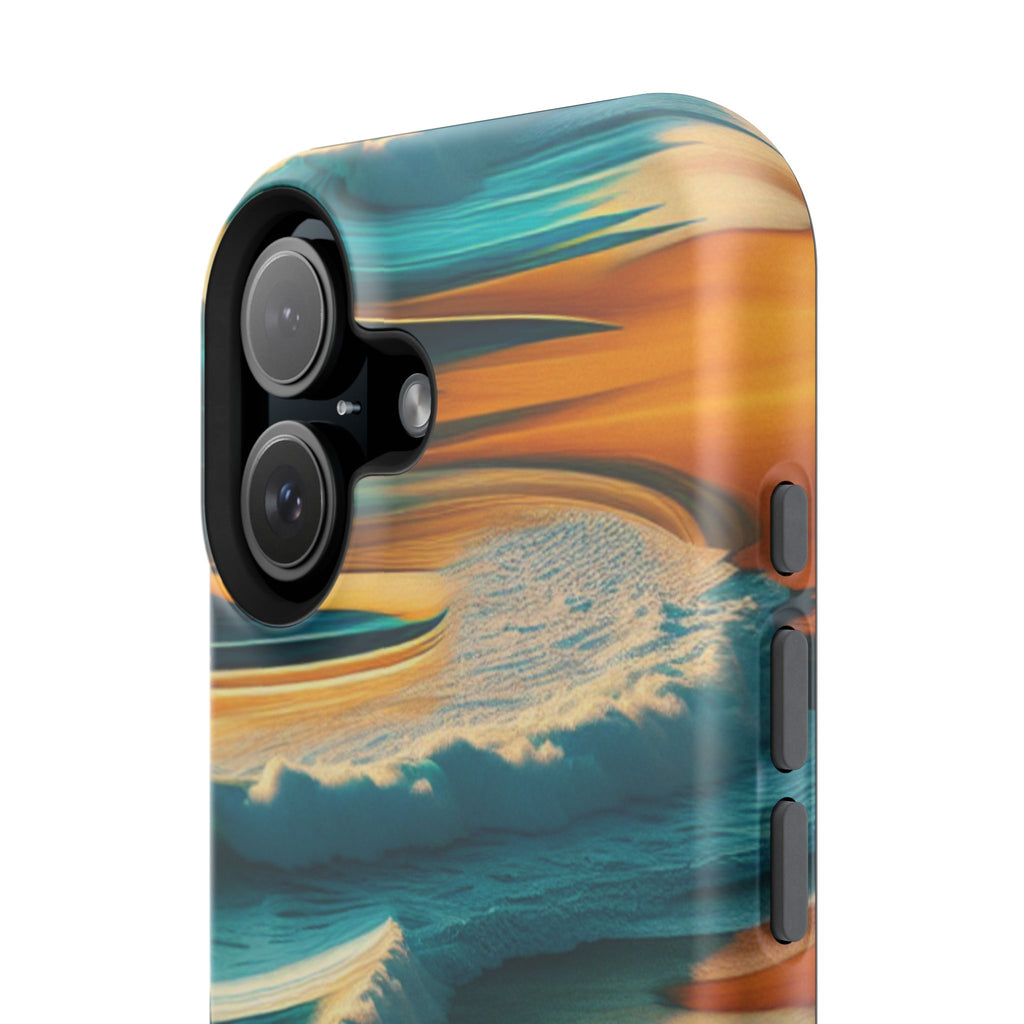 Impact Resistant Phone Case, Surf Wave Beach Lovers, Ocean Waves Design