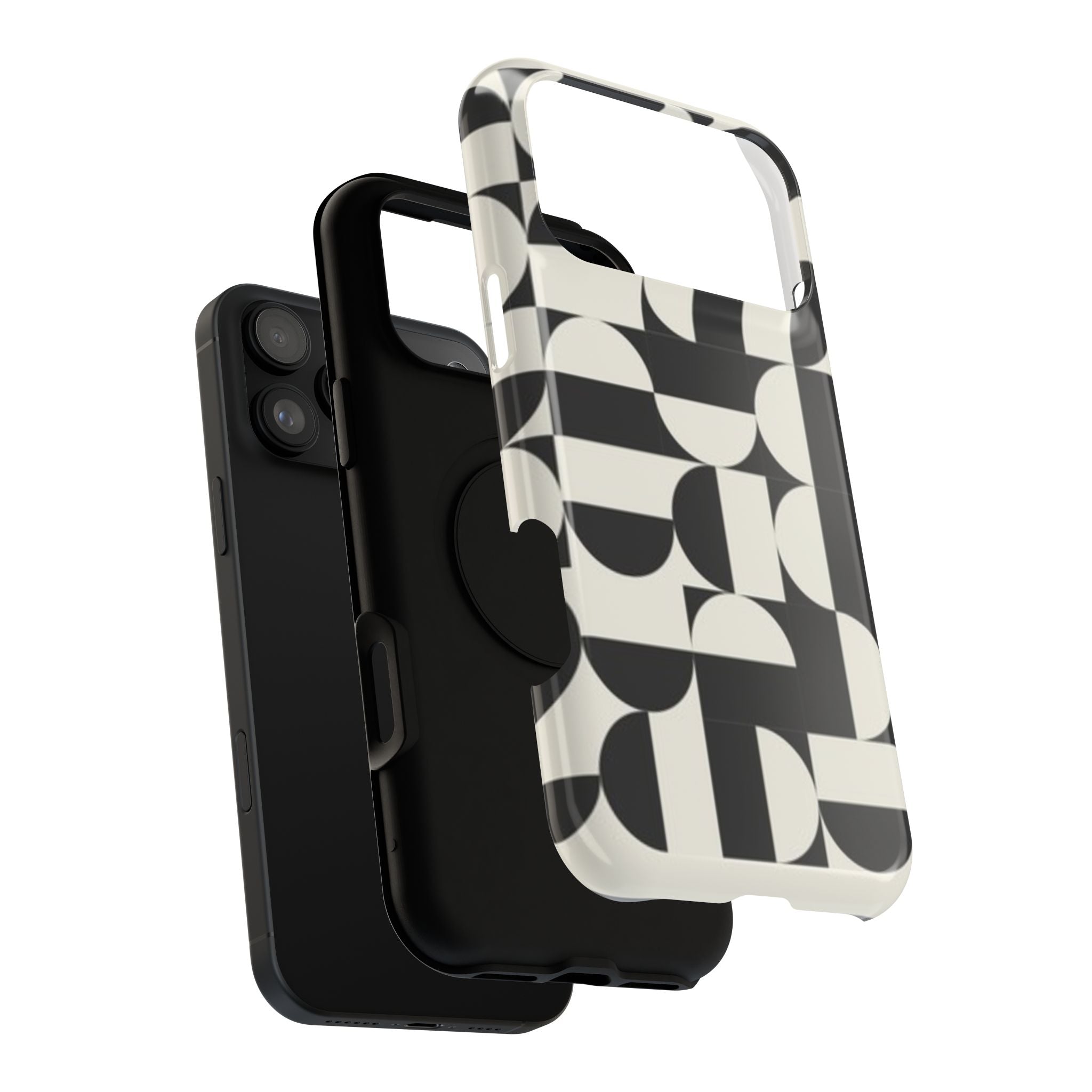 Black and White Design Impact-Resistant Case