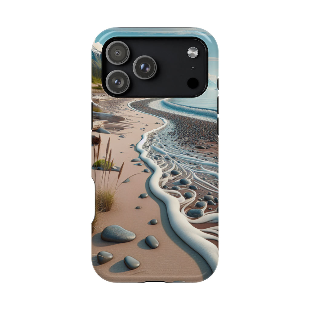 Beach Shoreline Phone Case — Coastal Wave Impact-Resistant Design