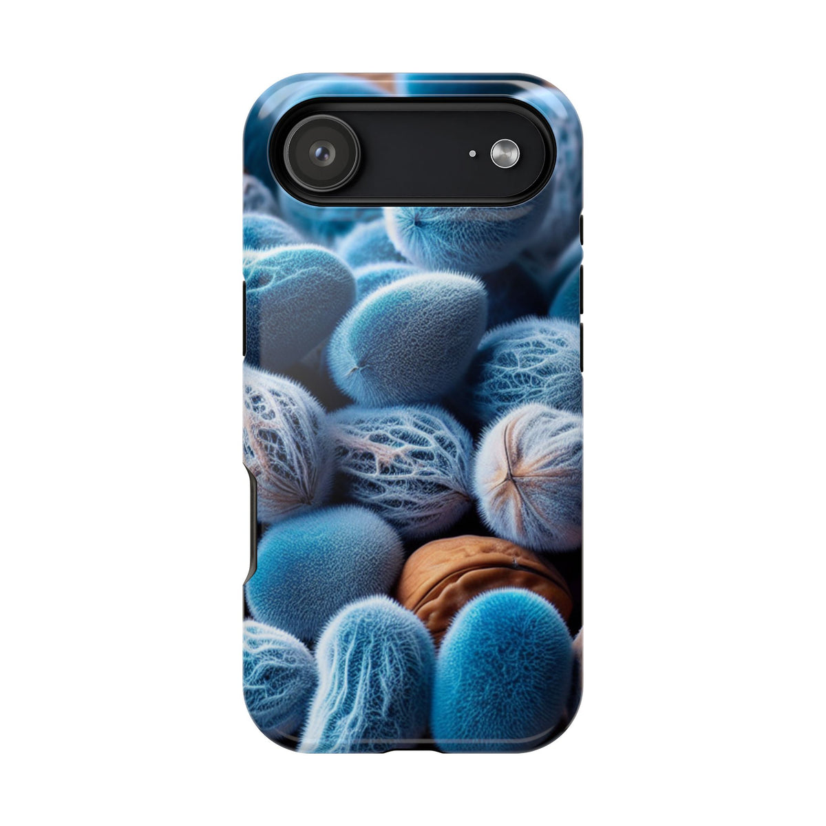 Phone Case — Blue Fuzzy Pods Impact-Resistant Protective Case