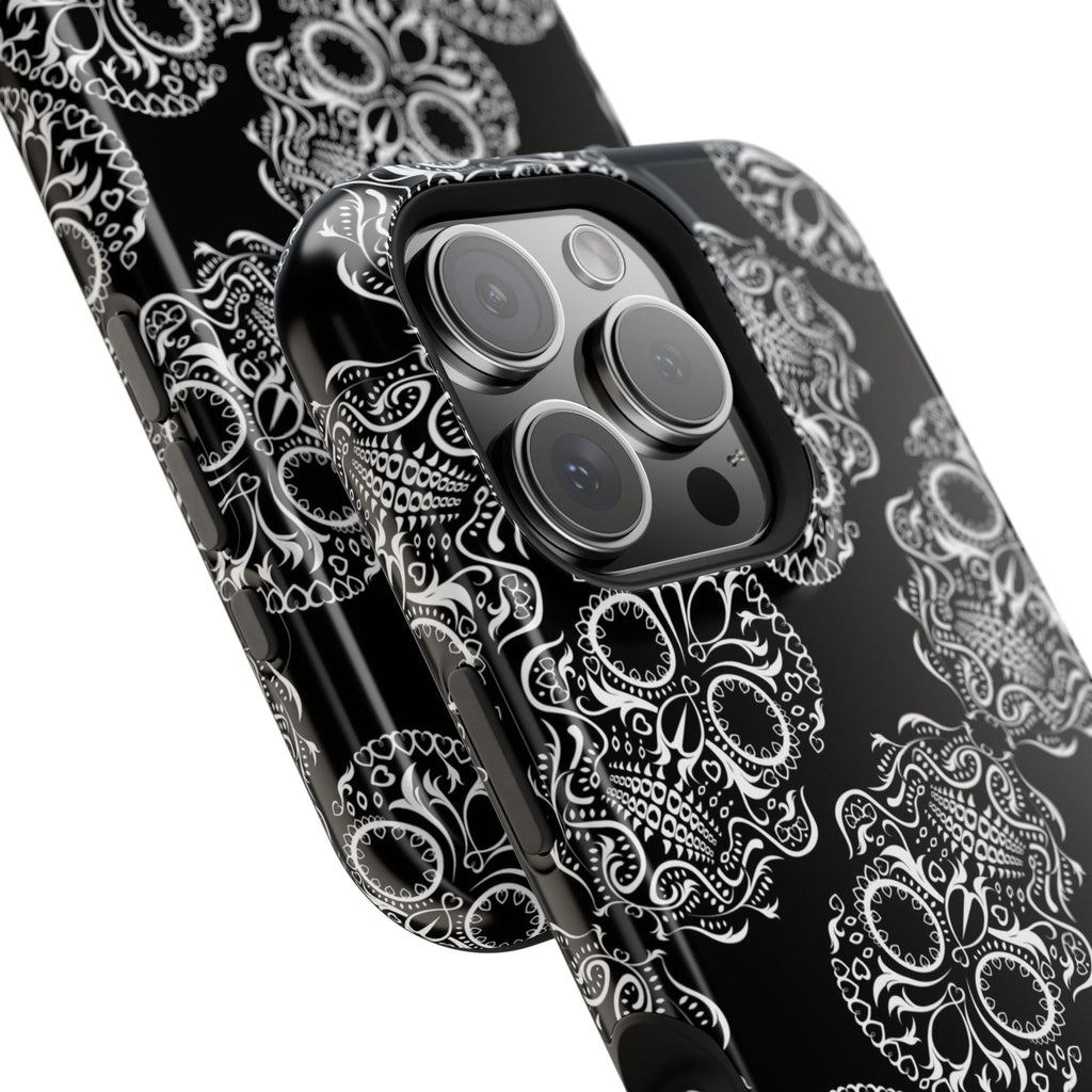 Skull Pattern Black & White Gothic Tough Cases for iPhone
