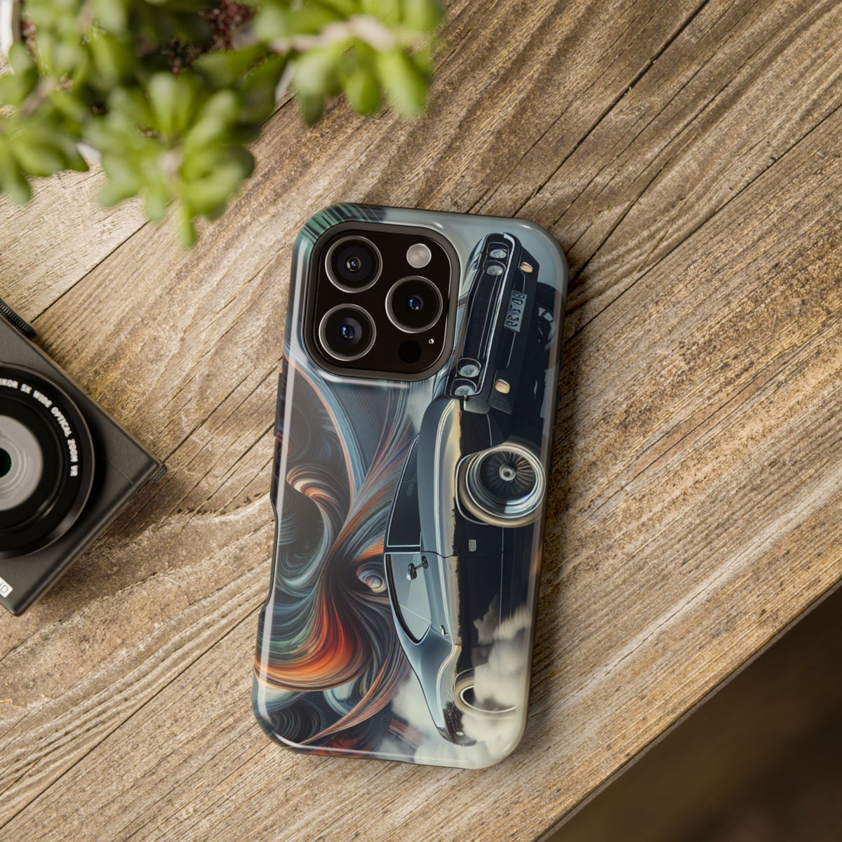Vintage Muscle Car Phone Case — Retro Racing Art Impact-Resistant Case