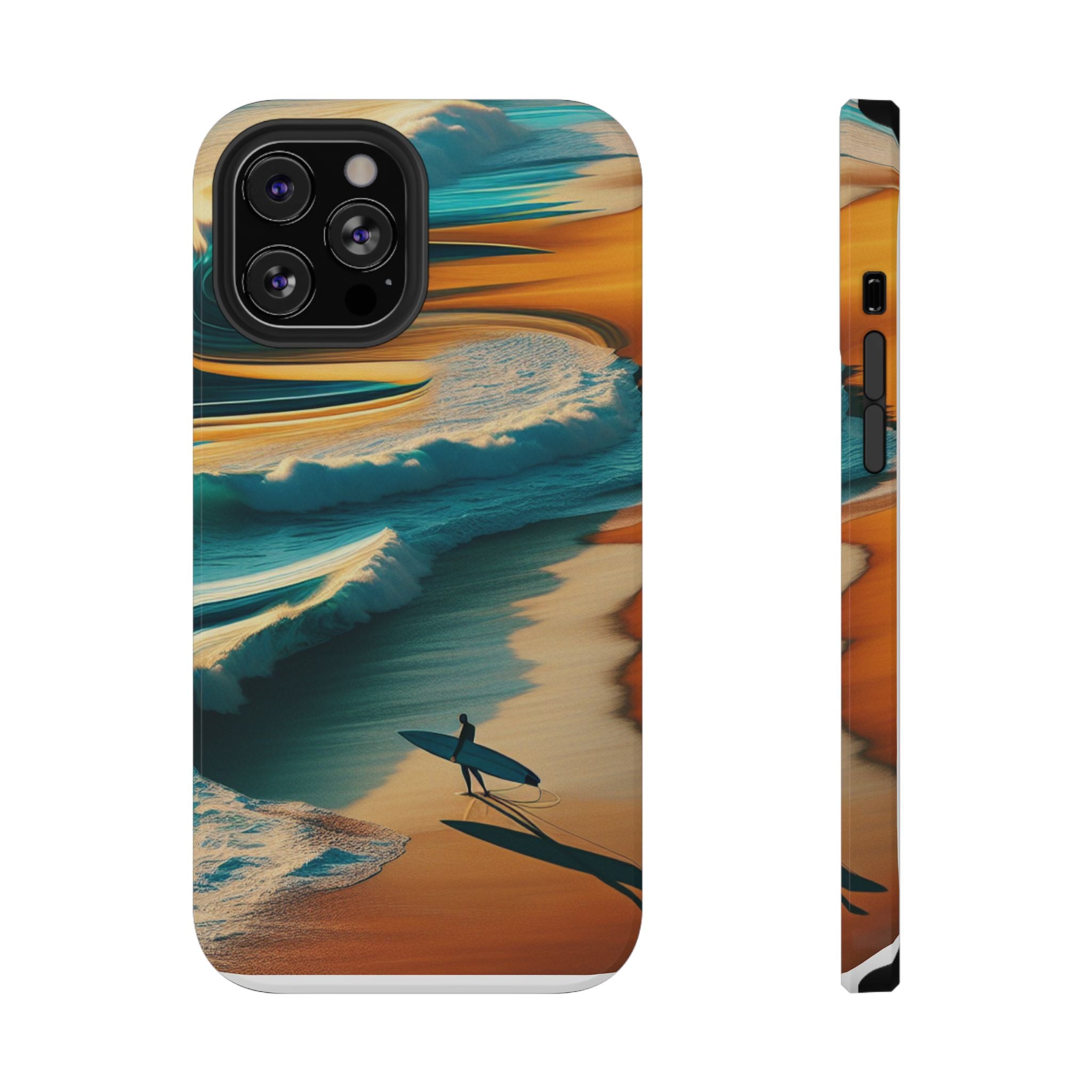 Impact Resistant Phone Case, Surf Wave Beach Lovers, Ocean Waves Design