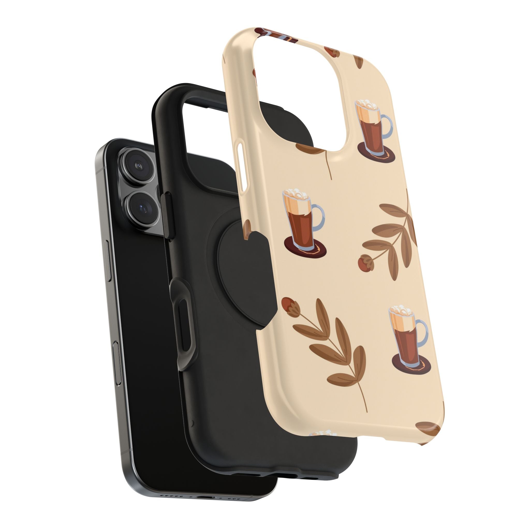 Stylish Coffee Phone Case, Impact-Resistant