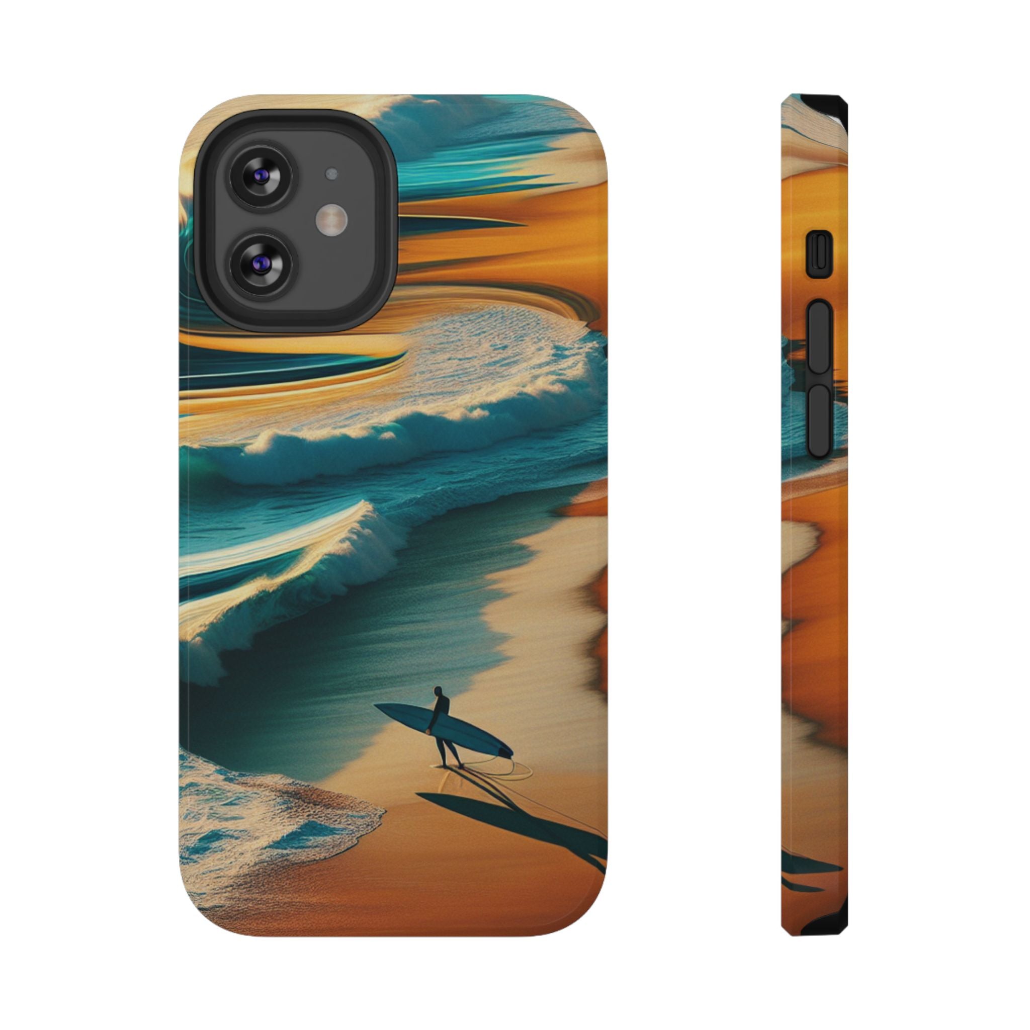 Impact Resistant Phone Case, Surf Wave Beach Lovers, Ocean Waves Design