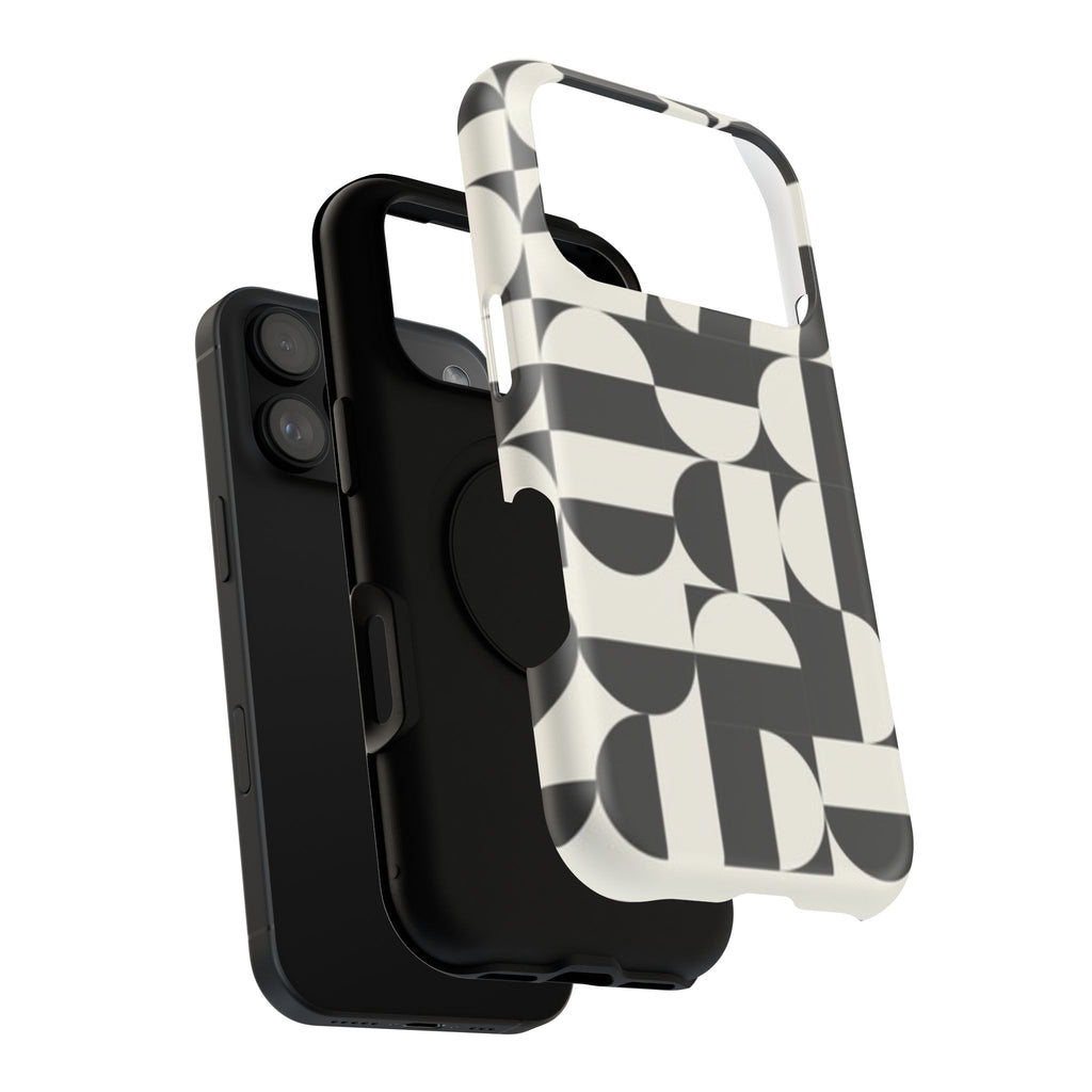 Black and White Design Impact-Resistant Case