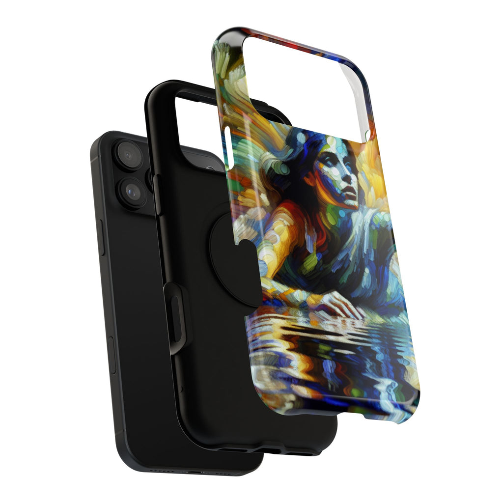 Impact-Resistant Phone Case — Colorful Surreal Mermaid Art