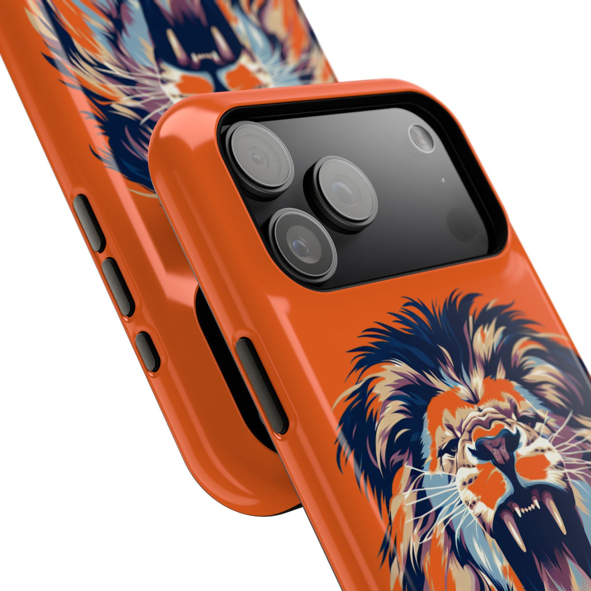 Roaring Lion Impact Phone Case — Shockproof Orange Protective Cover