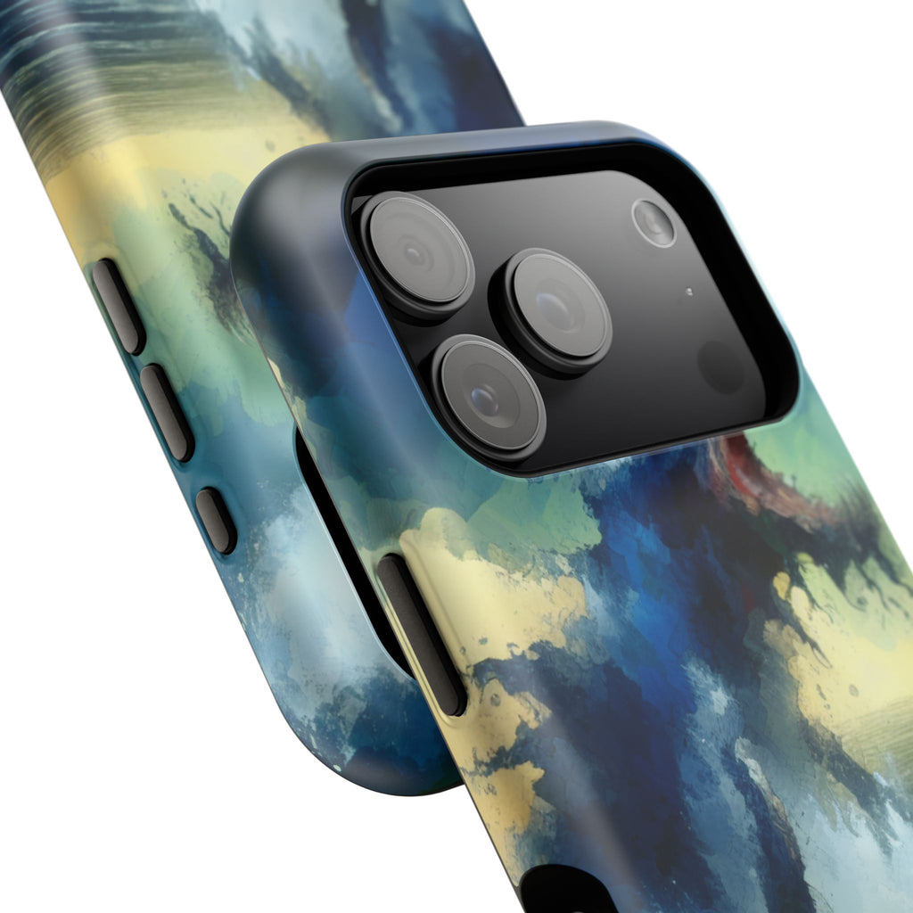 Shark Wave Impact-Resistant Phone Case — Ocean Monster Art Protective Cover