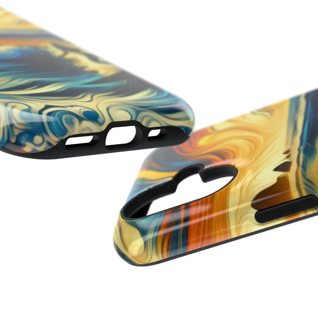 Impact Resistant Phone Case - Surfing Ocean Waves Design, Coastal Decor Gift