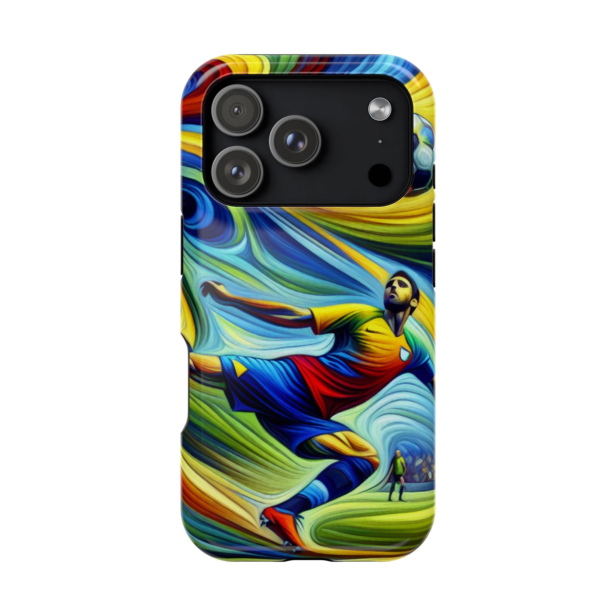 Colorful Soccer Impact Resistant Phone Case