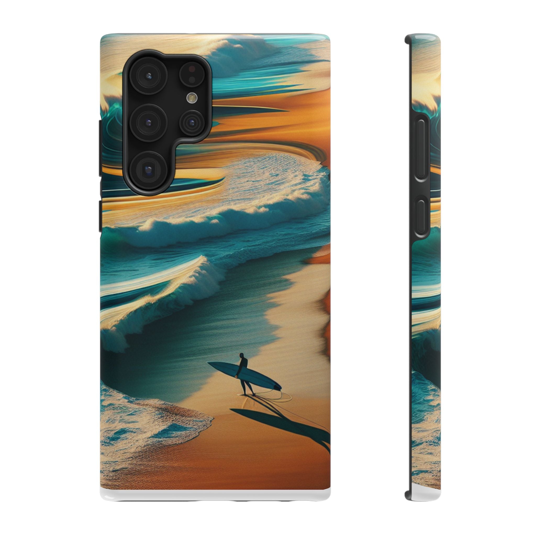 Impact Resistant Phone Case, Surf Wave Beach Lovers, Ocean Waves Design
