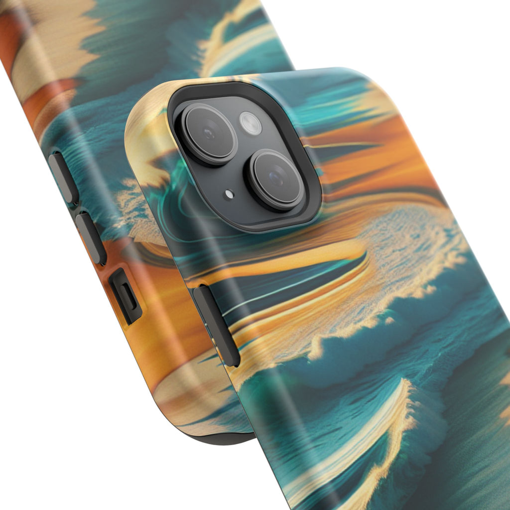 Impact Resistant Phone Case, Surf Wave Beach Lovers, Ocean Waves Design