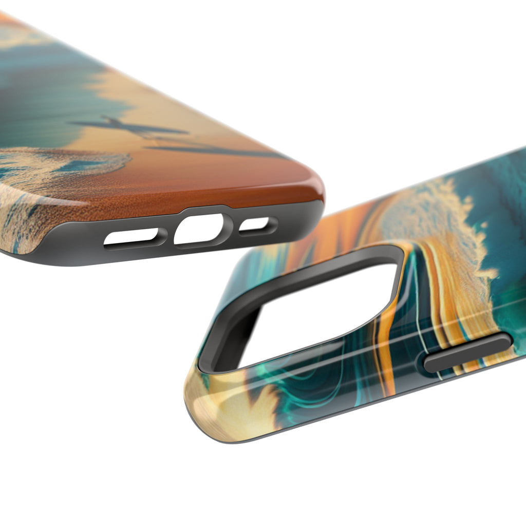 Impact Resistant Phone Case, Surf Wave Beach Lovers, Ocean Waves Design