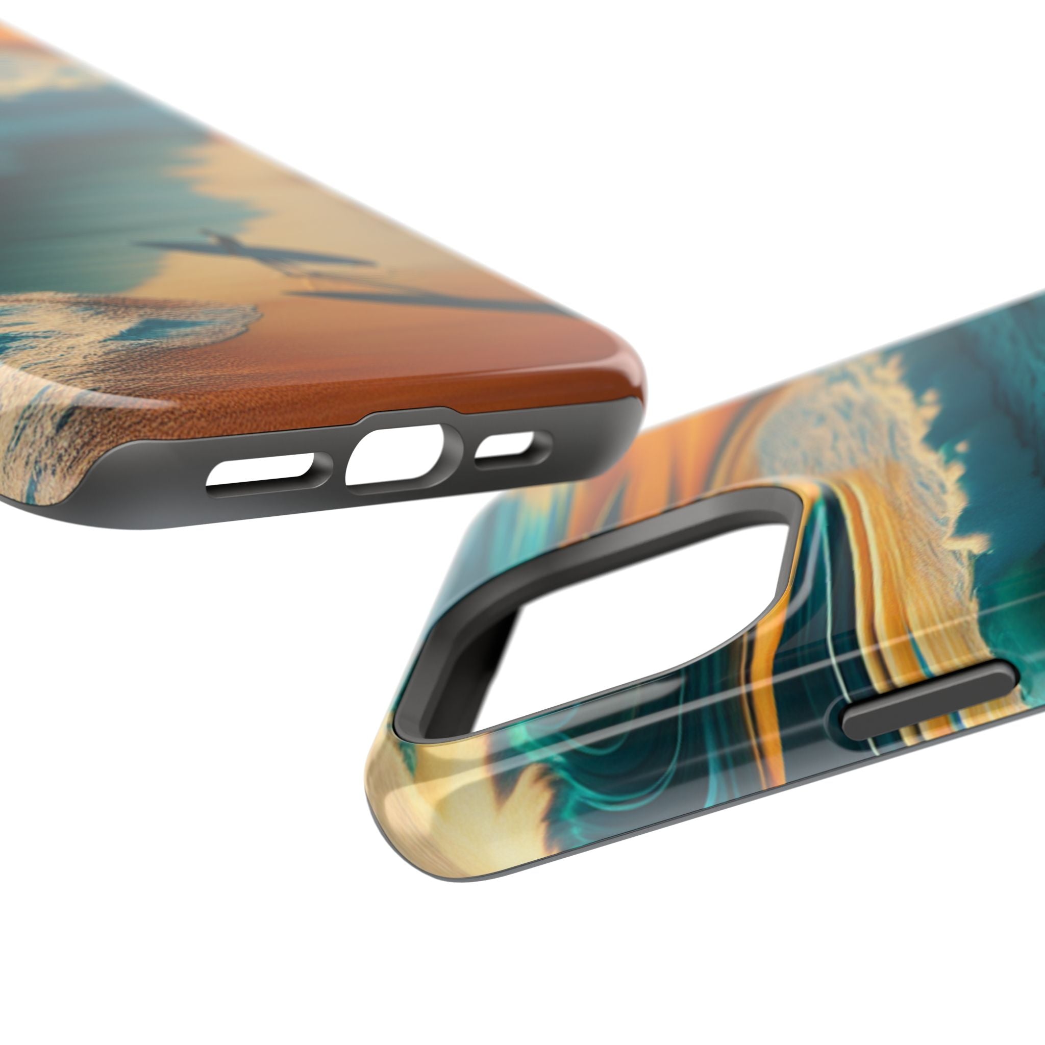 Impact Resistant Phone Case, Surf Wave Beach Lovers, Ocean Waves Design
