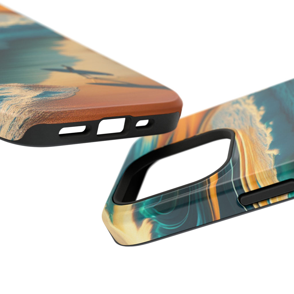 Impact Resistant Phone Case, Surf Wave Beach Lovers, Ocean Waves Design
