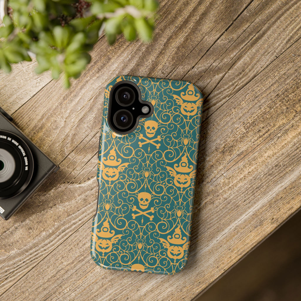 Skull & Crossbones Vintage Pattern Magnetic Impact Phone Case