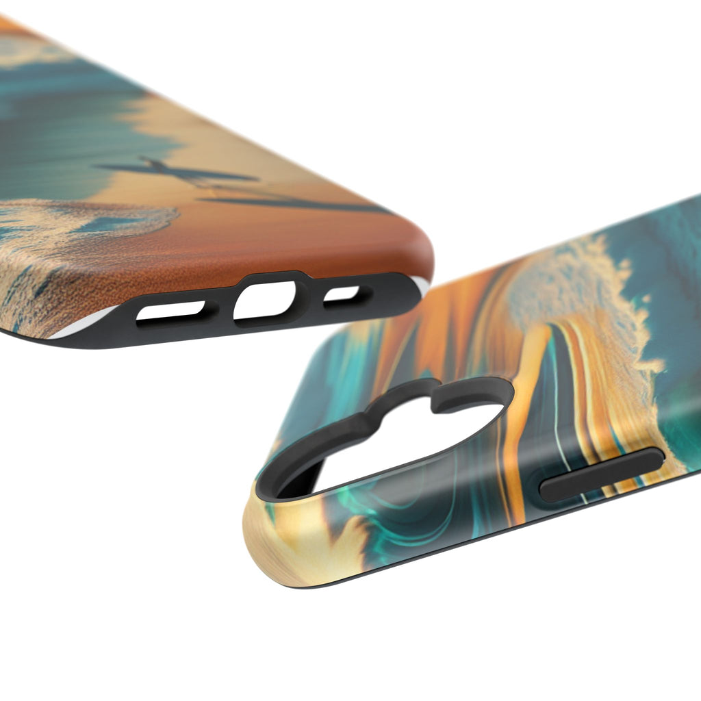 Impact Resistant Phone Case, Surf Wave Beach Lovers, Ocean Waves Design