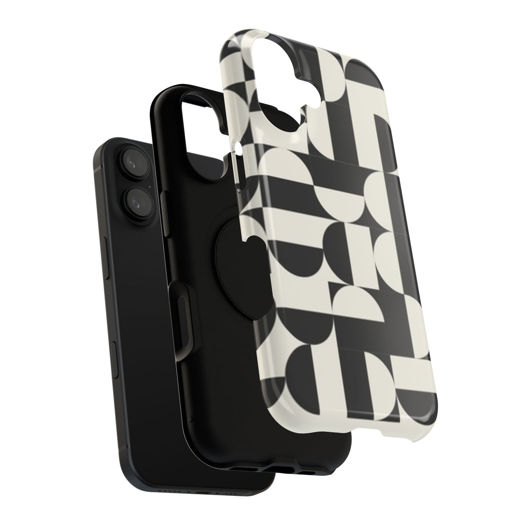 Black and White Design Impact-Resistant Case