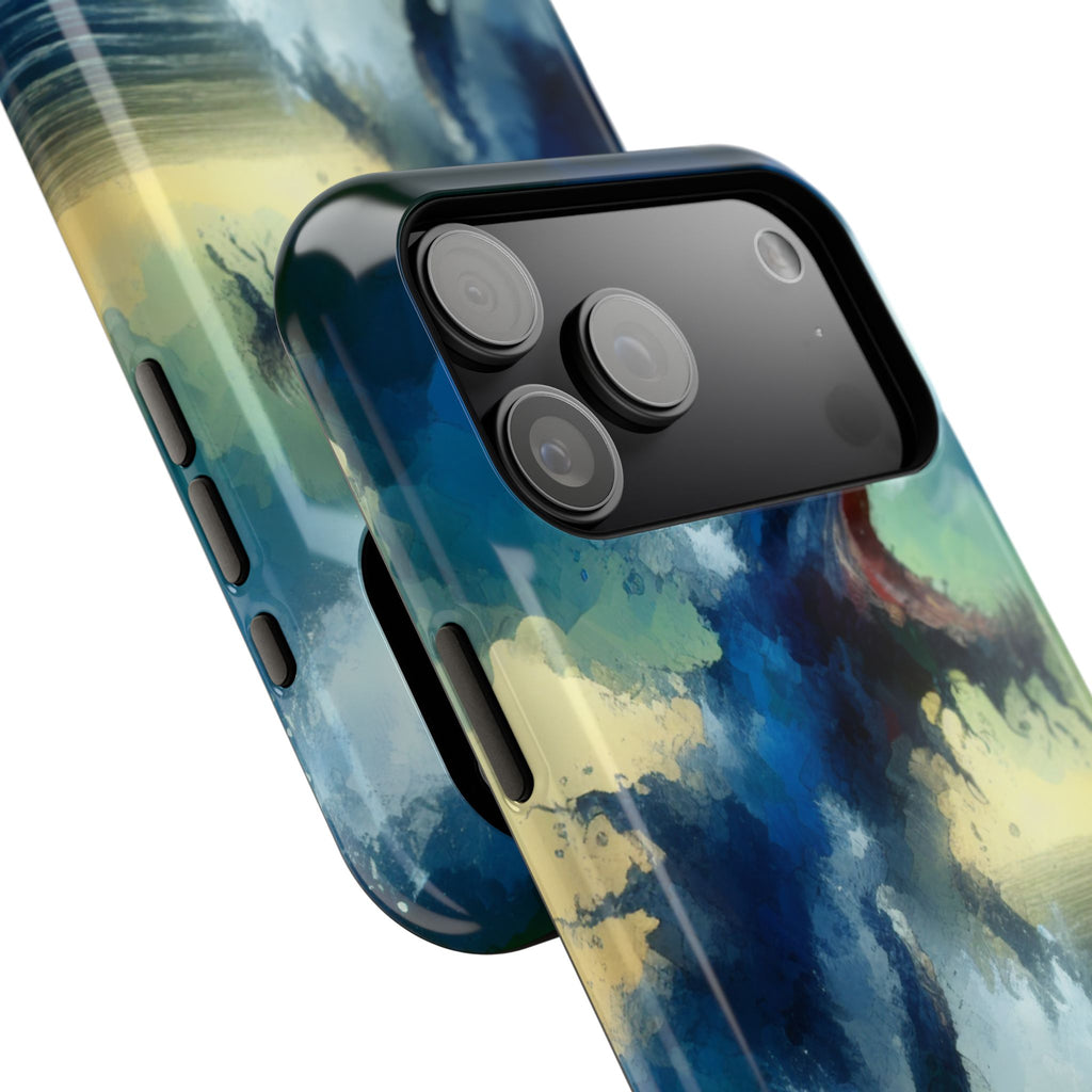 Shark Wave Impact-Resistant Phone Case — Ocean Monster Art Protective Cover