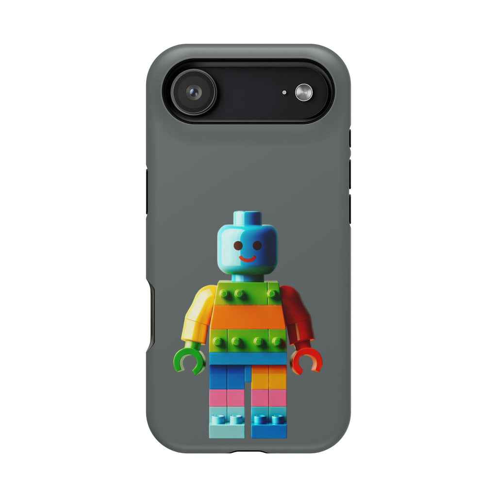 Rainbow Brick Minifigure Impact-Resistant Phone Case