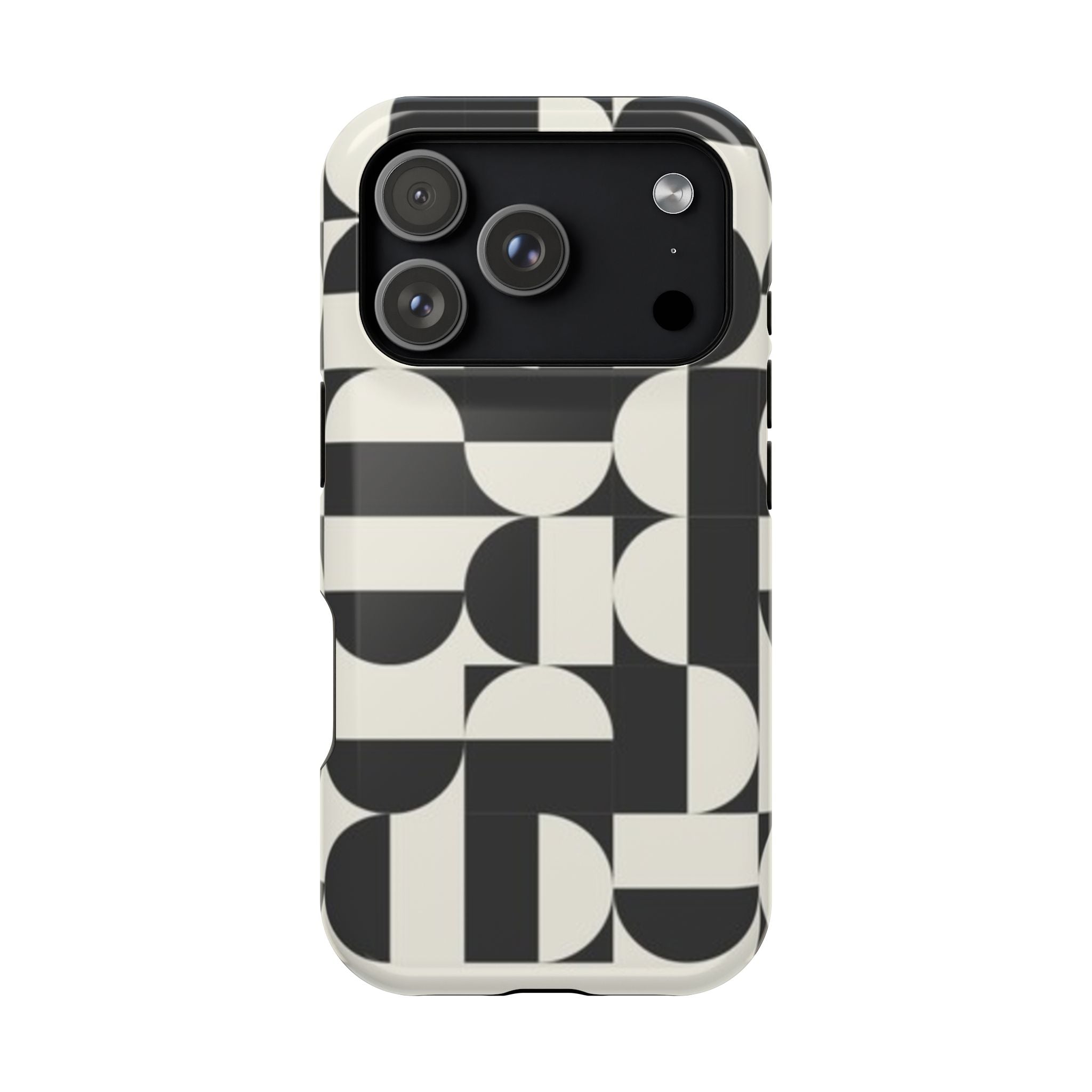 Black and White Design Impact-Resistant Case