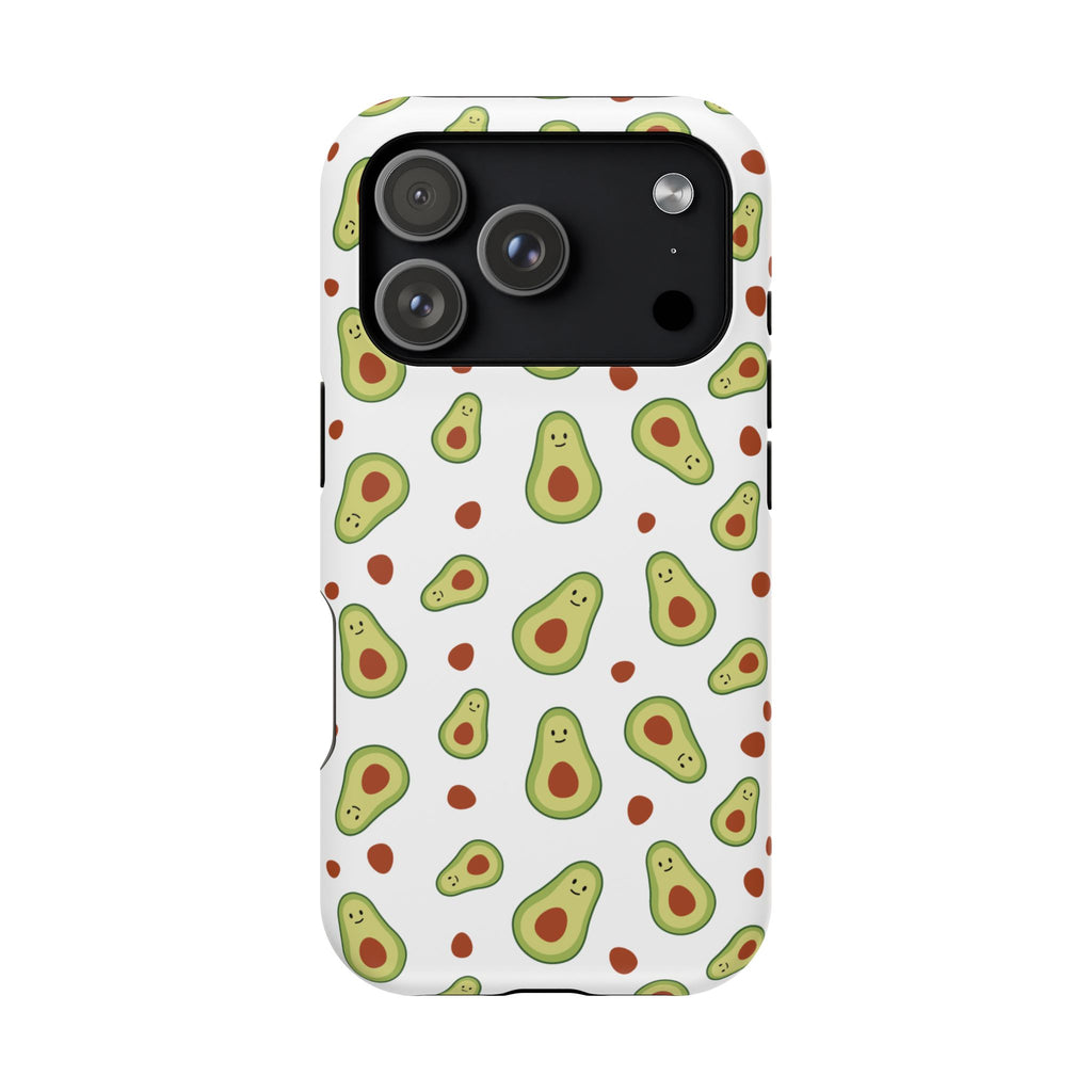 Avocado Pattern Impact-Resistant Phone Case — Cute Avocado Toss Design