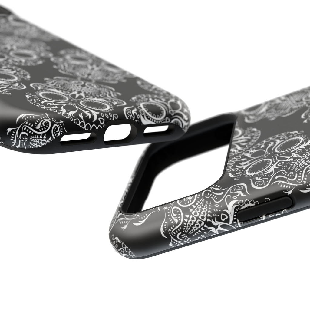 Skull Pattern Black & White Gothic Tough Cases for iPhone