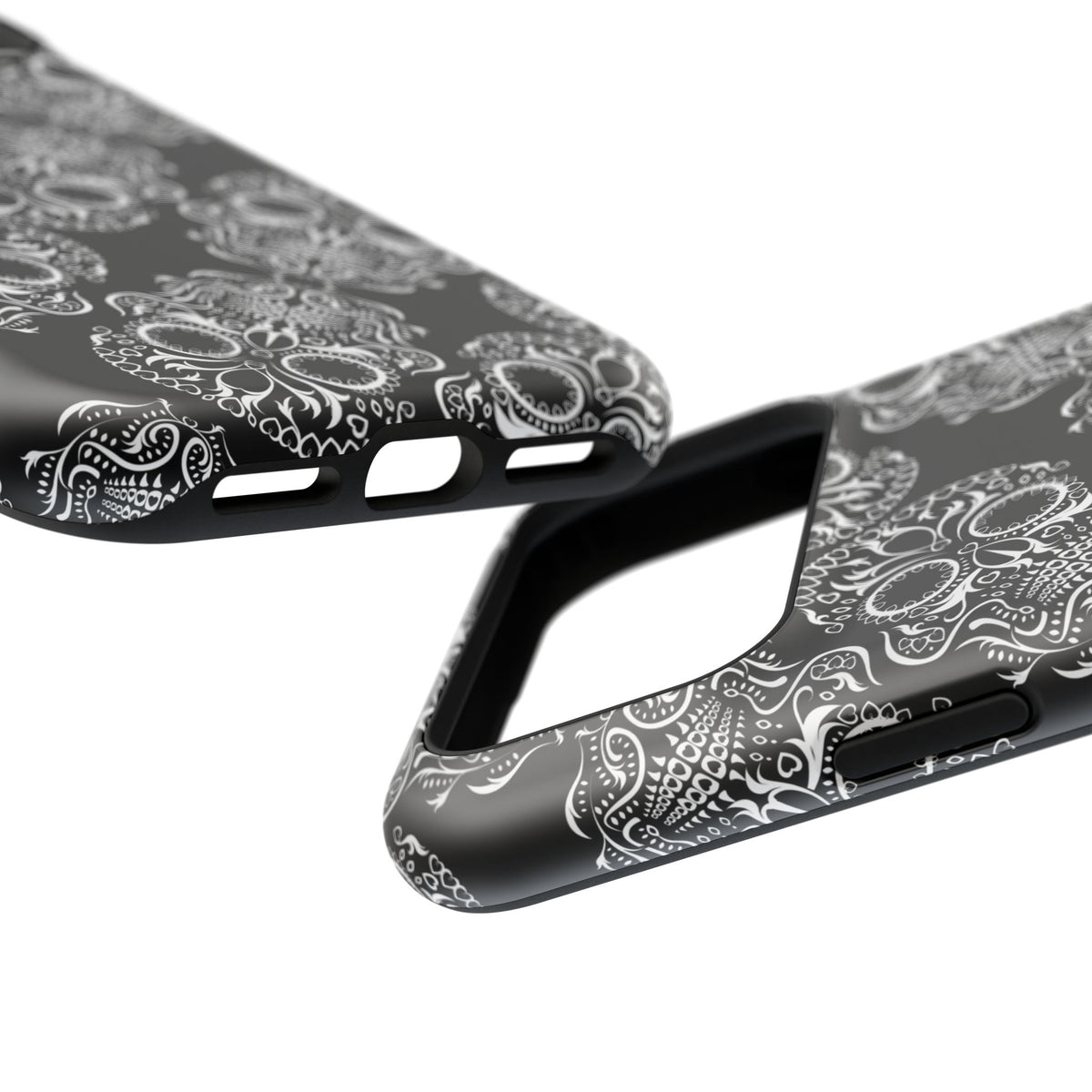 Skull Pattern Black & White Gothic Tough Cases for iPhone