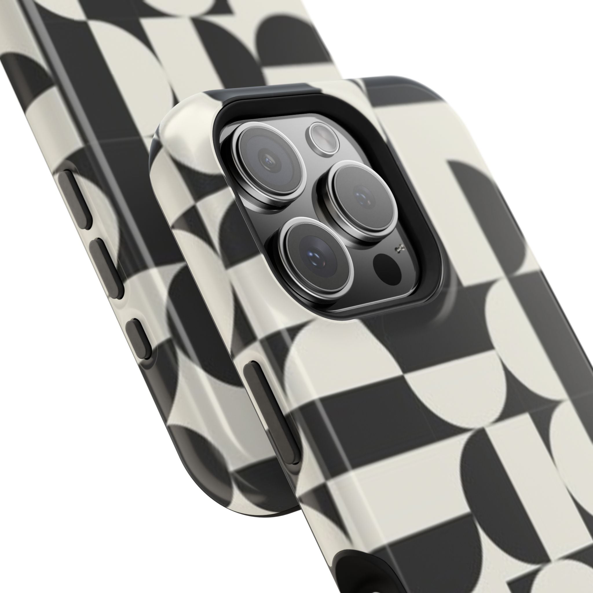 Black and White Design Impact-Resistant Case