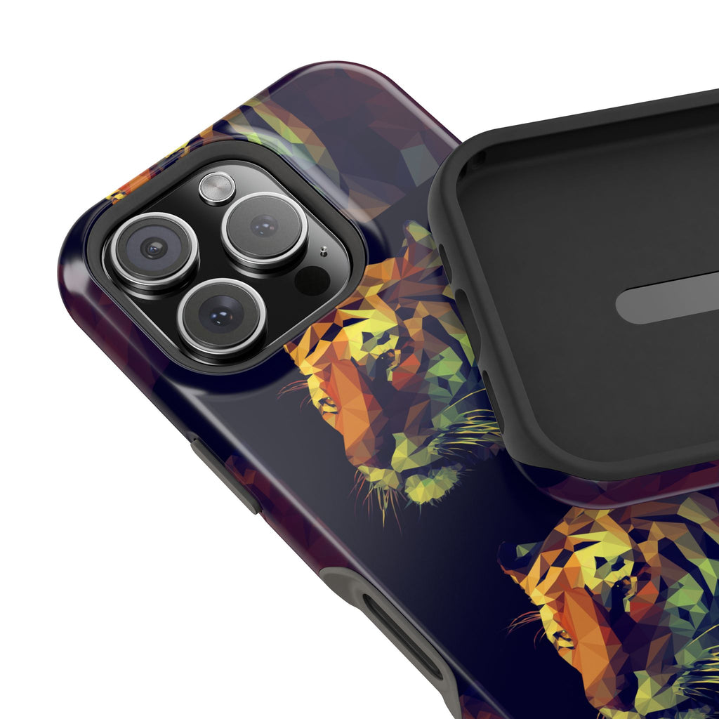 Colorful Tiger Phone Case, Impact-Resistant