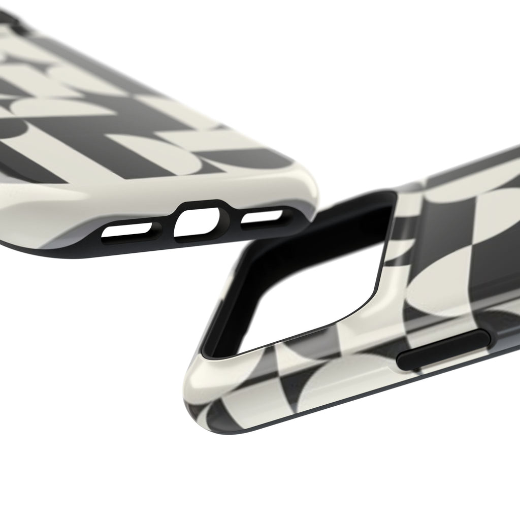 Black and White Design Impact-Resistant Case