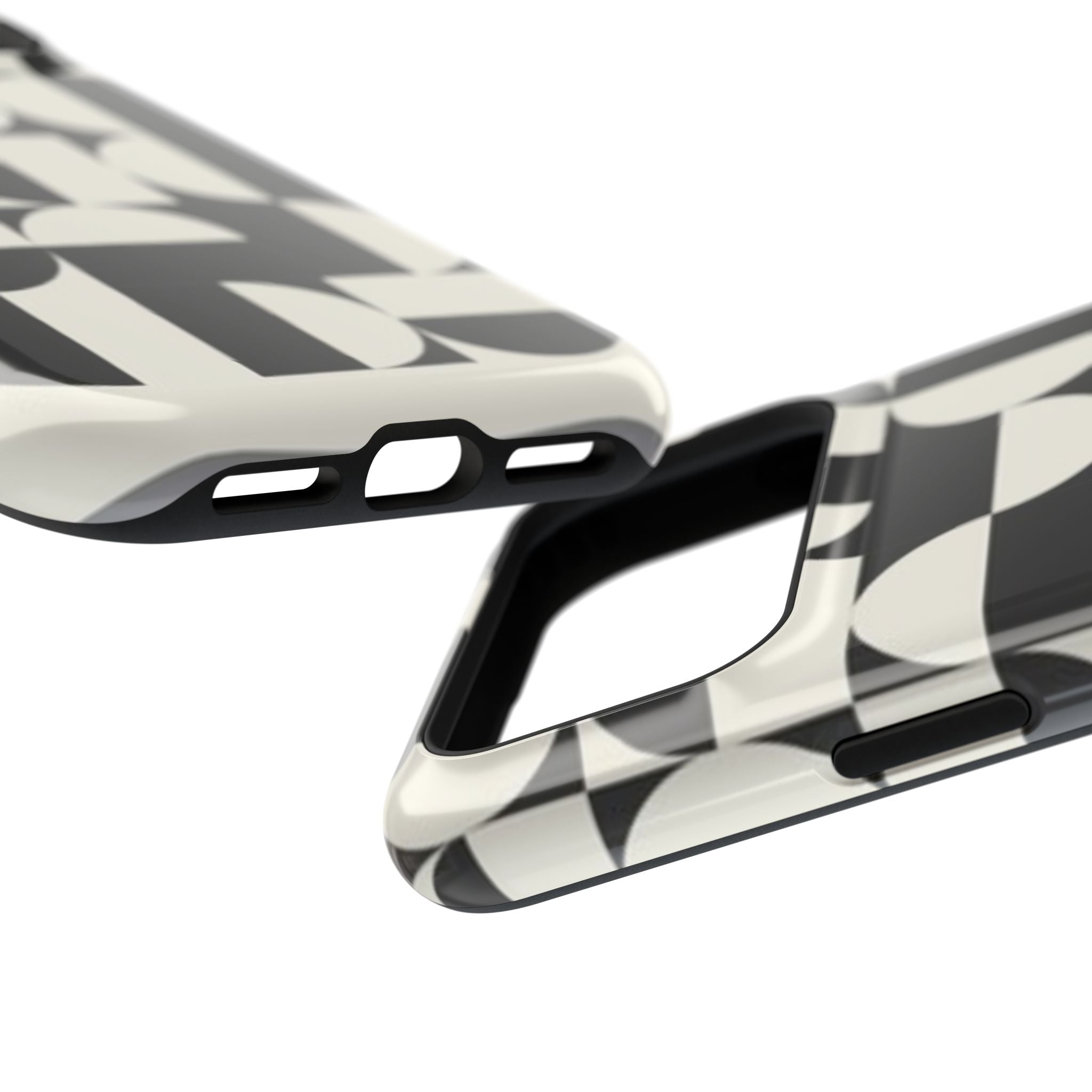 Black and White Design Impact-Resistant Case