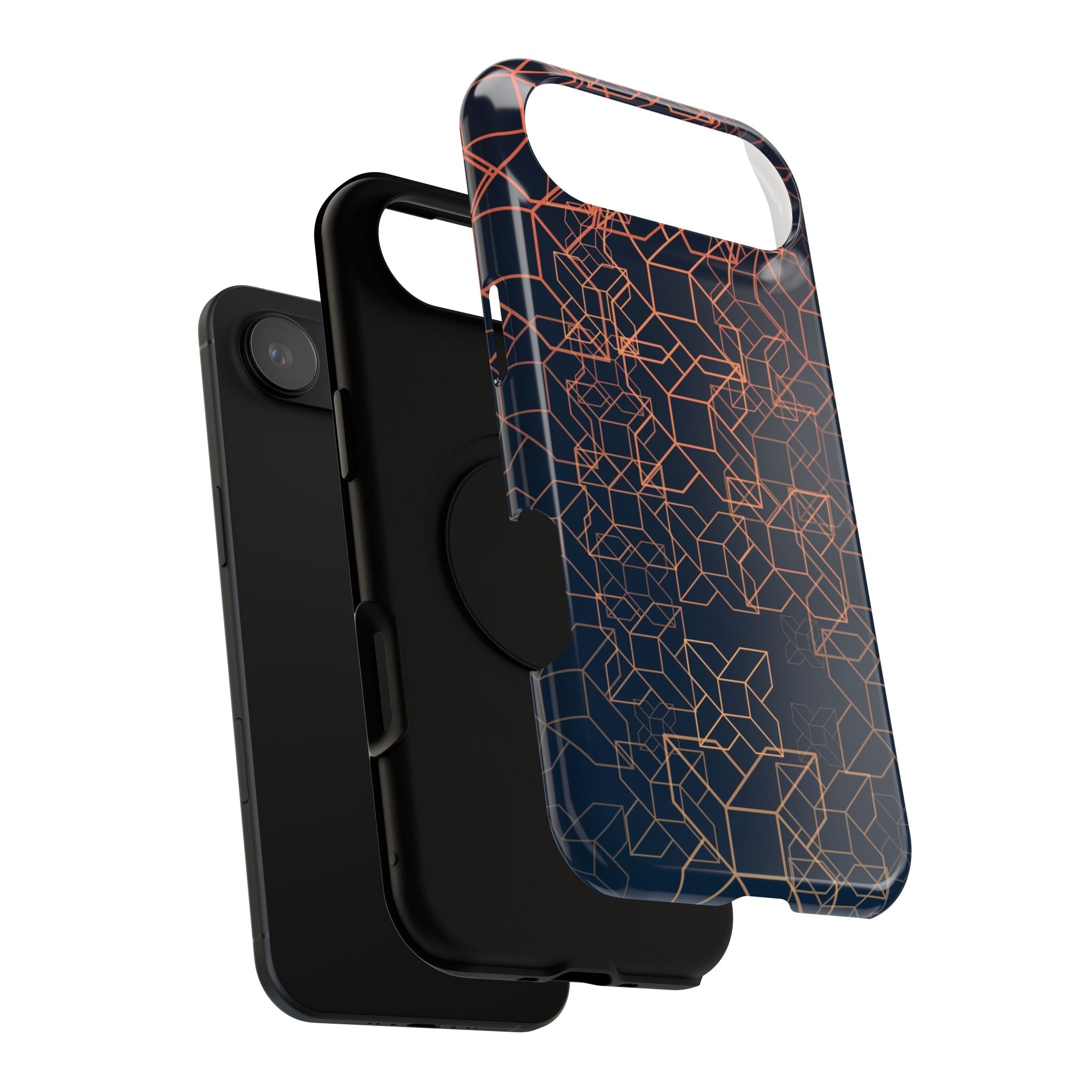 Geometric Pattern Phone Case, Durable Impact-Resistant