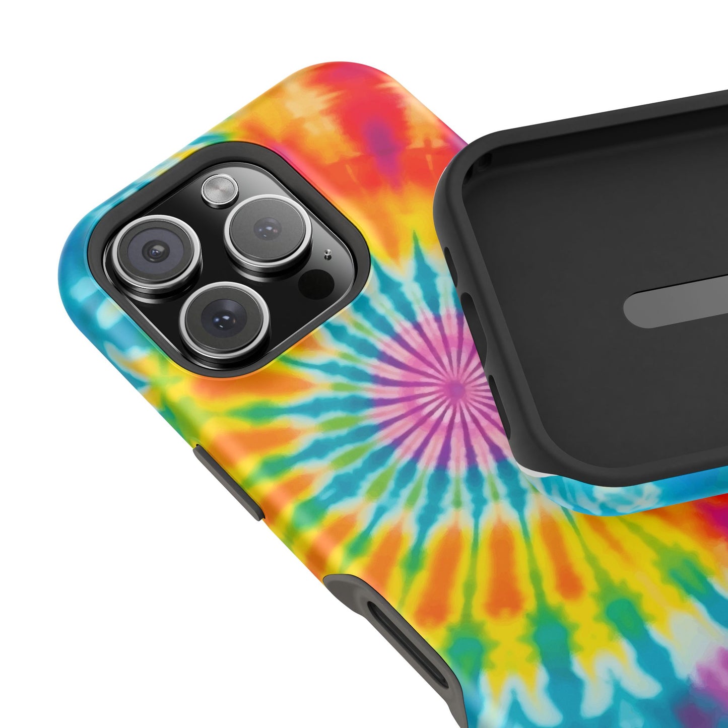 Colorful Tie-Dye Impact-Resistant Phone Case, Tie-Dye Phone Cover, Fun Phone Protection, Vibrant Gift for Teens, Festival Essential