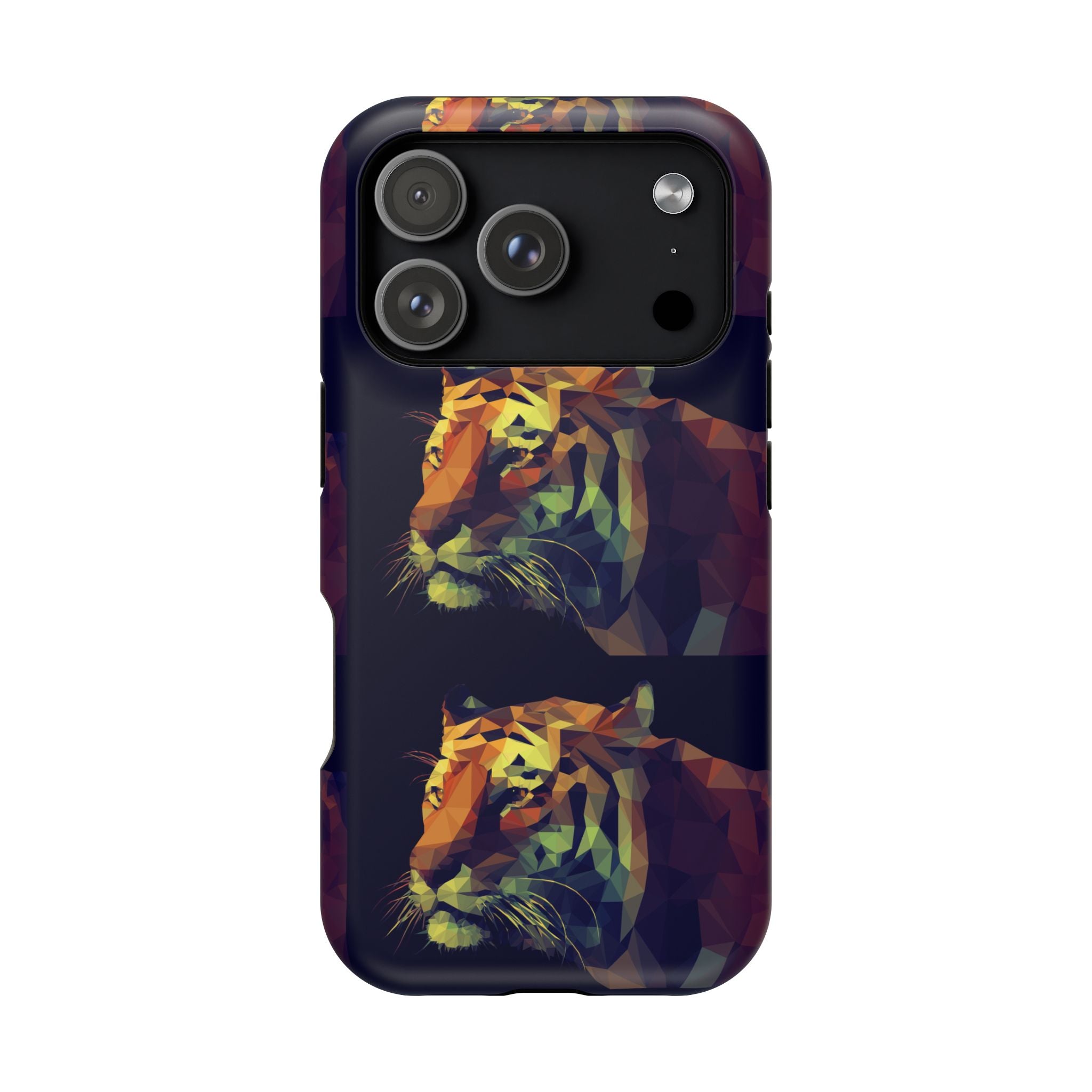 Colorful Tiger Phone Case, Impact-Resistant