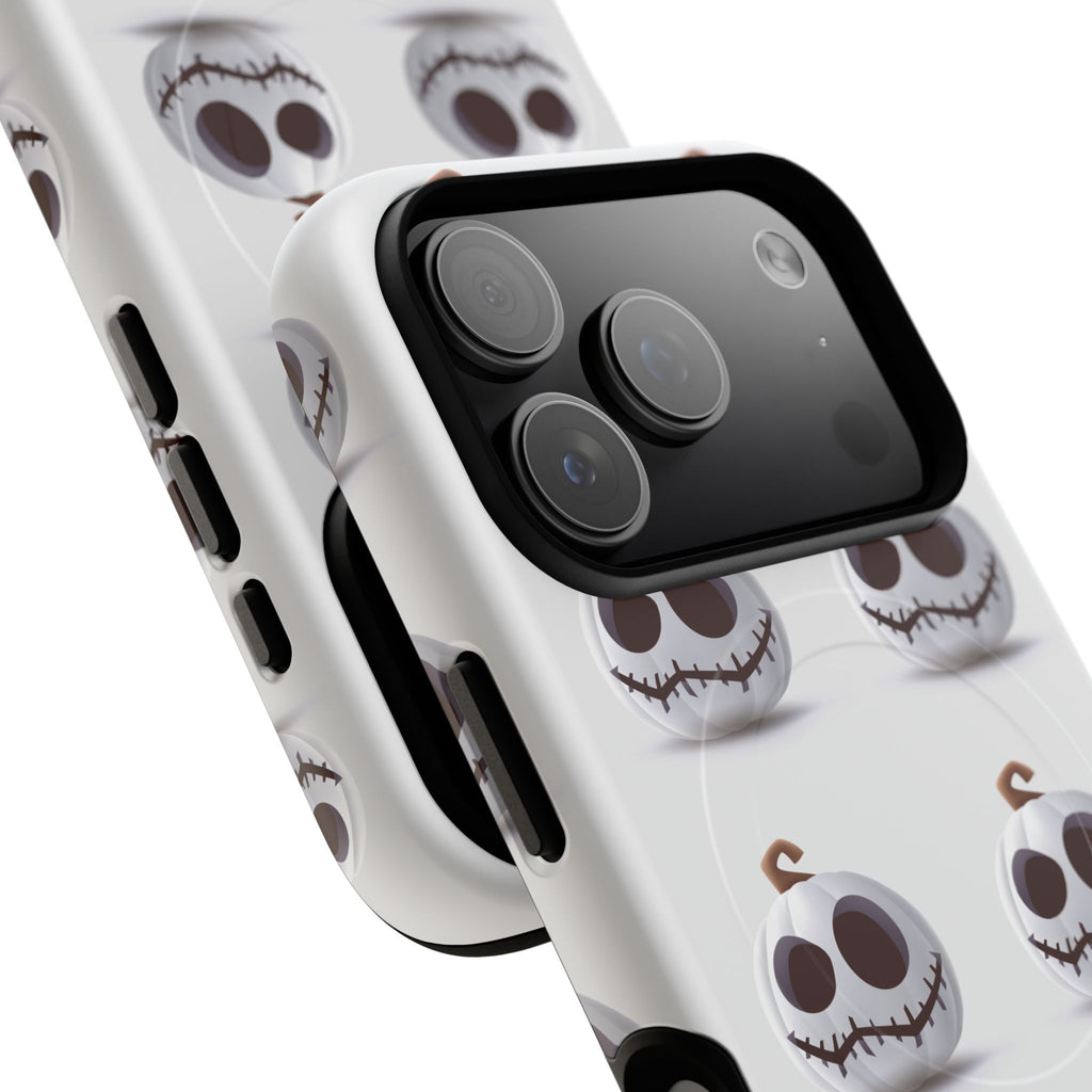 White Jack-O'-Lantern Spooky Magnetic Durable for iPhone/Samsung