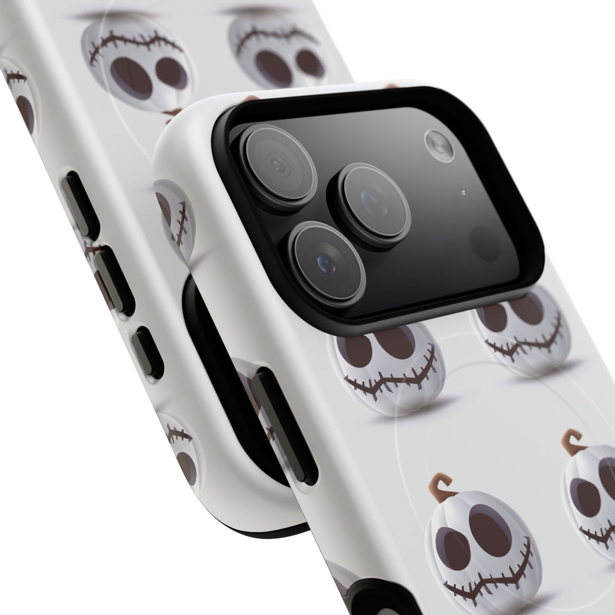 White Jack-O'-Lantern Spooky Magnetic Durable for iPhone/Samsung