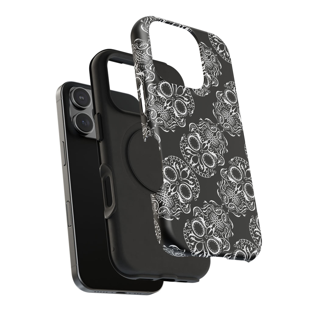 Skull Pattern Black & White Gothic Tough Cases for iPhone