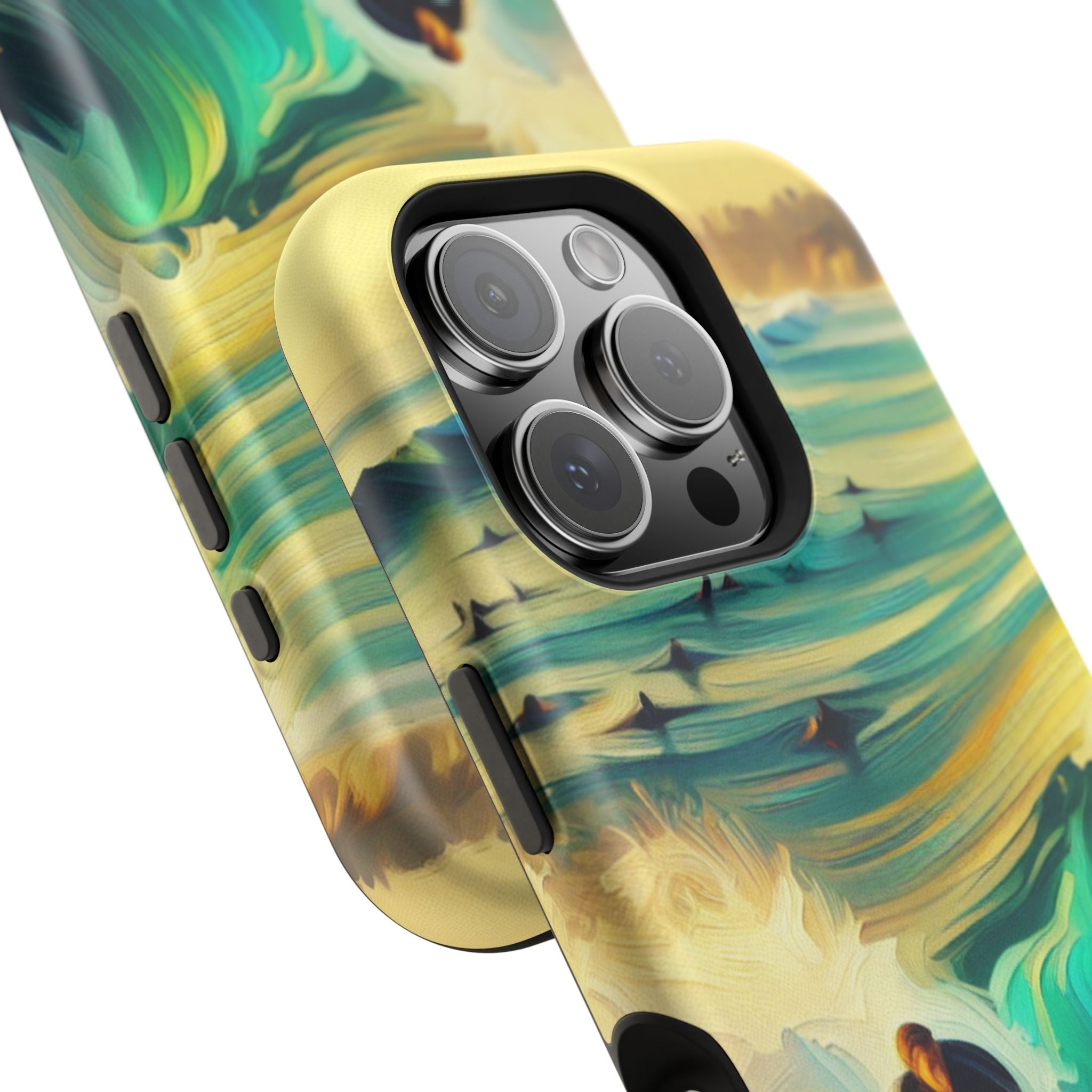 Surfer Riding Waves Impact Resistant Phone Case