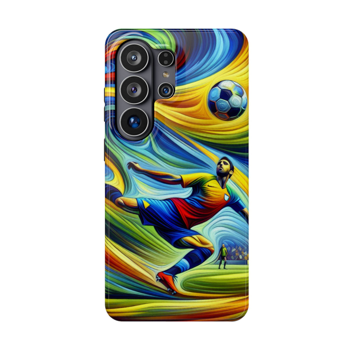 Soccer Kick Impact-Resistant Phone Case — Colorful Action Art