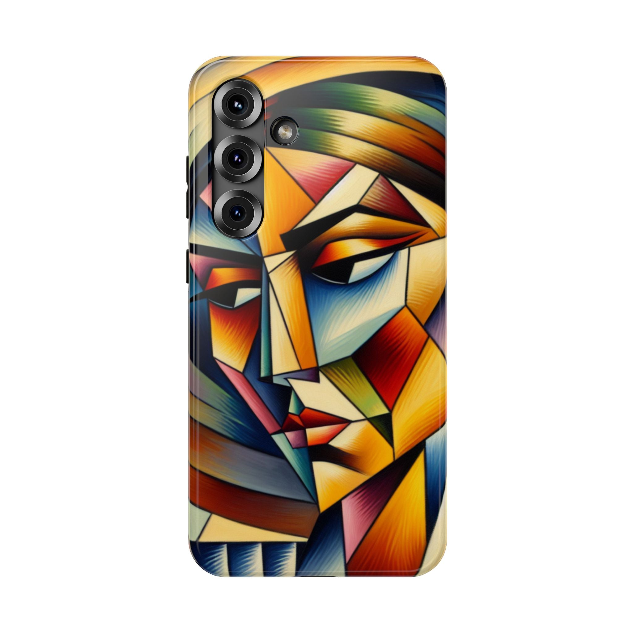 Abstract Cubist Face Phone Case — Impact‑Resistant Artistic iPhone Cover