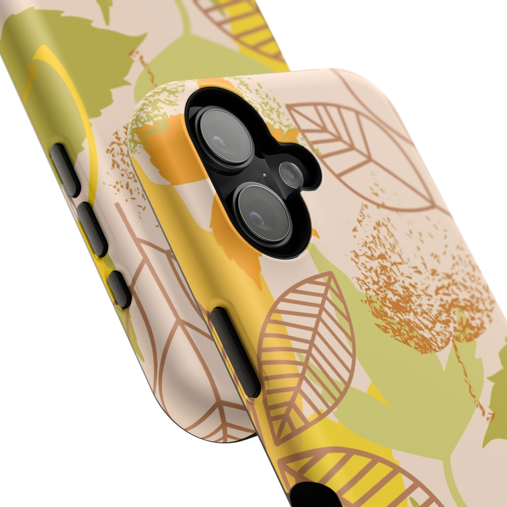 Chic Leaf Print Phone Case