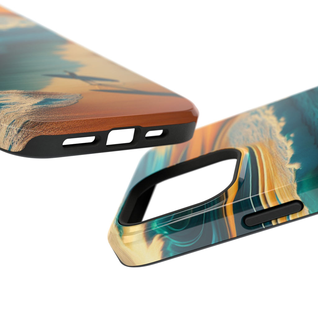 Impact Resistant Phone Case, Surf Wave Beach Lovers, Ocean Waves Design