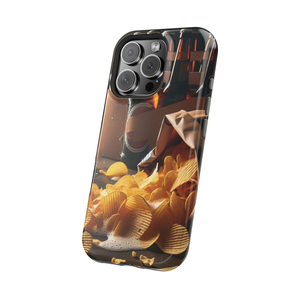 Impact Resistant Phone Case - Beer and Chips Design