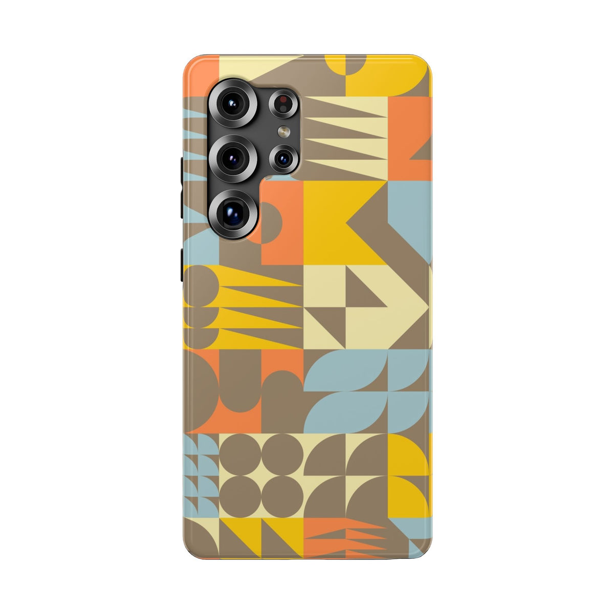 Retro Geometric Impact Phone Case — Mid-Century Modern Pattern for iPhone