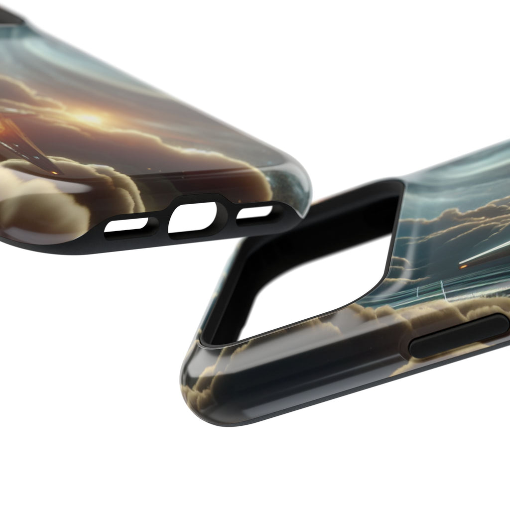 Spacecraft Vortex Phone Case — Impact-Resistant Sci‑Fi iPhone Cover