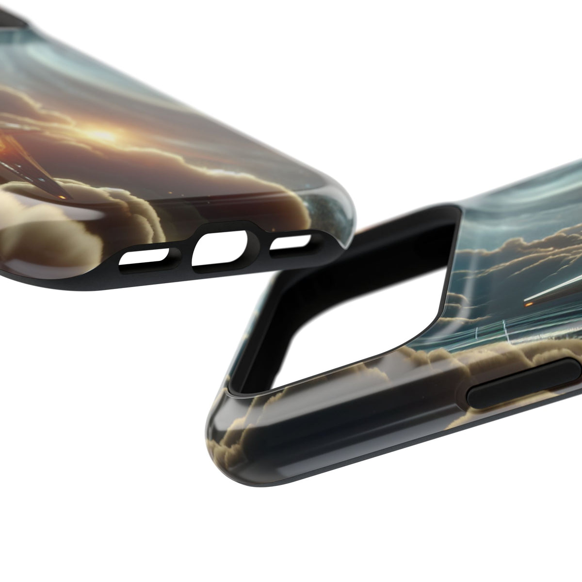 Spacecraft Vortex Phone Case — Impact-Resistant Sci‑Fi iPhone Cover